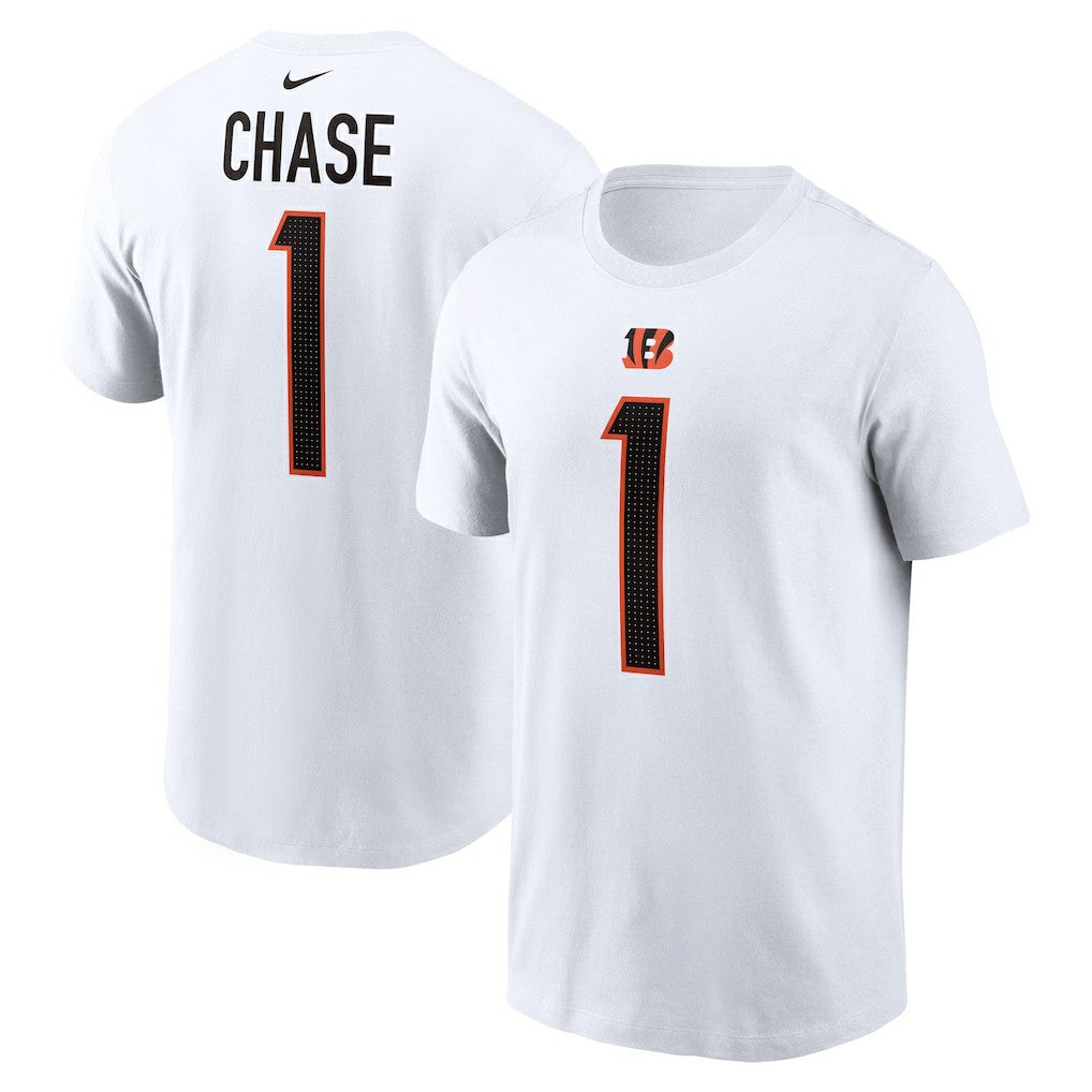 Nike Ja'Marr Chase Cincinnati Bengals Player Name & Number T-Shirt White