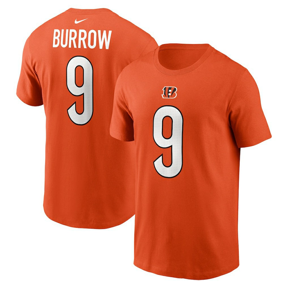 Nike Joe Burrow Cincinnati Bengals Player Name & Number T-Shirt Orange