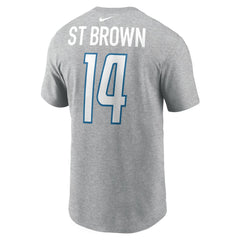 Nike Amon-Ra St. Brown Detroit Lions Player Name & Number T-Shirt Gray