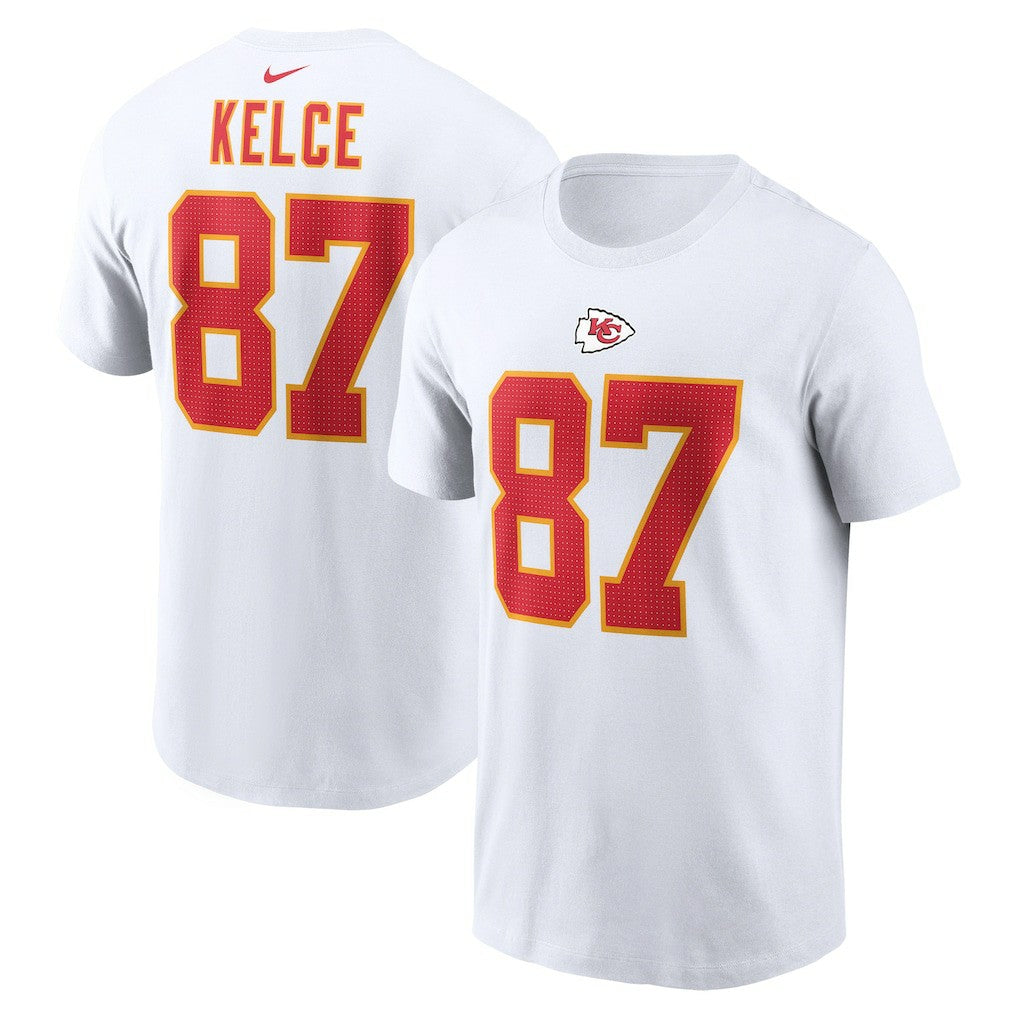 Nike Travis Kelce Kansas City Chiefs Player Name & Number T-Shirt White