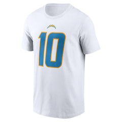 Nike Justin Herbert Los Angeles Chargers Player Name & Number T-Shirt White