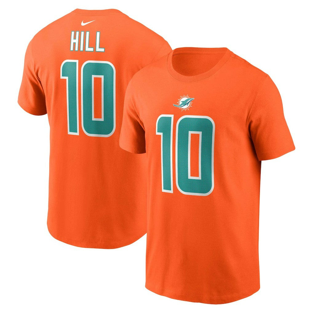 Nike Tyreek Hill Miami Dolphins Player Name & Number T-Shirt Orange