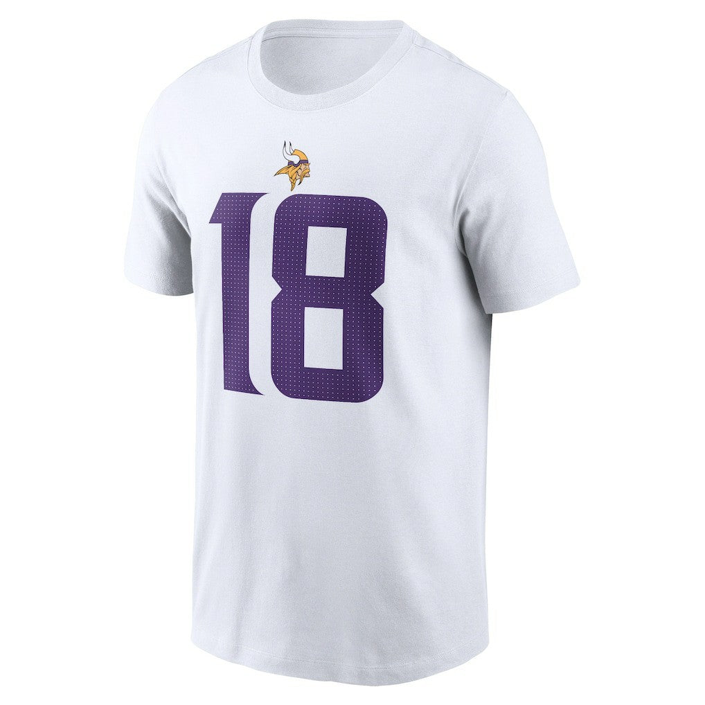 Nike Justin Jefferson Minnesota Vikings Player Name & Number T-Shirt White