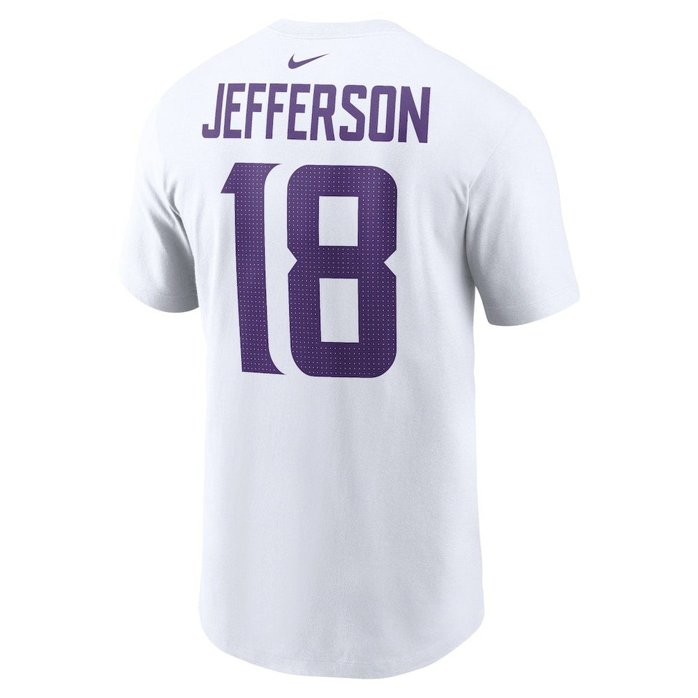 Nike Justin Jefferson Minnesota Vikings Player Name & Number T-Shirt White