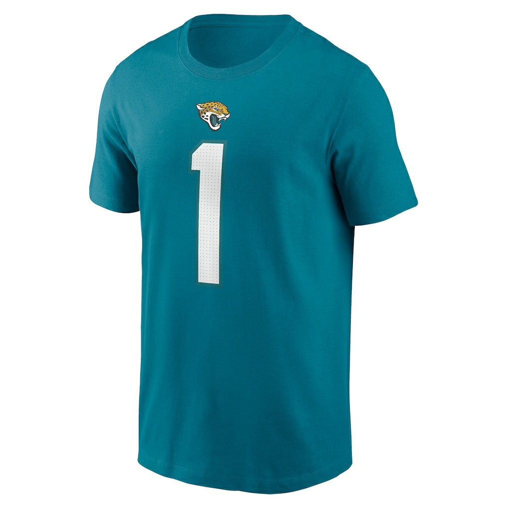 Nike Travis Etienne Jacksonville Jaguars Player Name & Number T-Shirt Teal