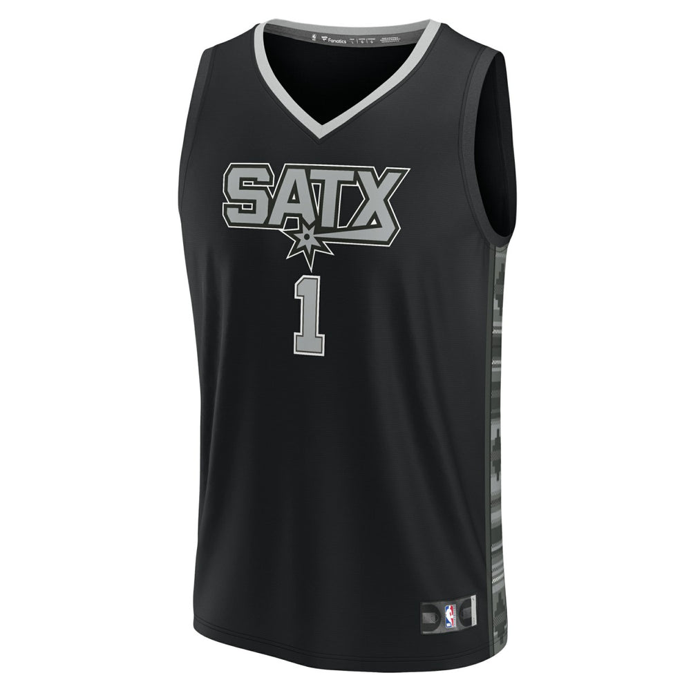 Victor Wembanyama San Antonio Spurs Fast Break Player Jersey Statement Edition Black | Fanatics