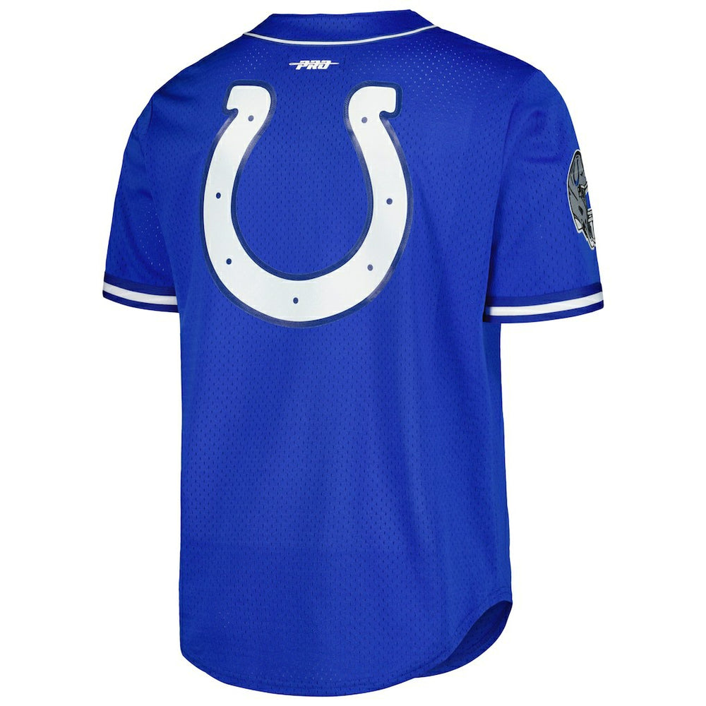 Anthony Richardson Indianapolis Colts Pro Standard Mesh Baseball Button-Up T-Shirt Royal