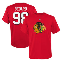 Connor Bedard Chicago Blackhawks Preschool Authentic Stack Name & Number T-Shirt - Red - NHL 200374189