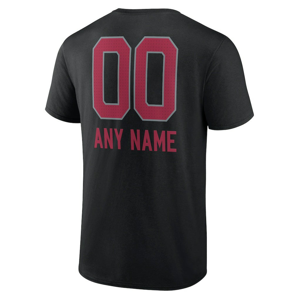 Arizona Cardinals Personalized Name & Number Team Wordmark T-Shirt Black
