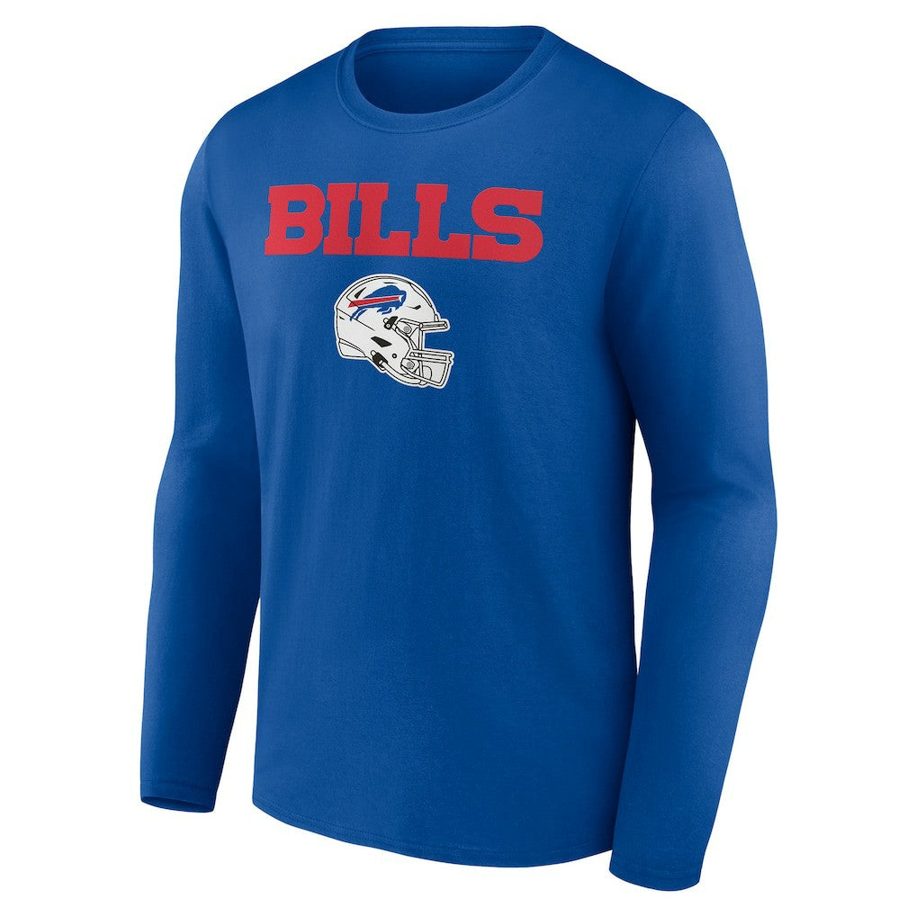 Buffalo Bills Personalized Name & Number Team Wordmark Long Sleeve T-Shirt Royal