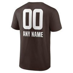 Cleveland Browns Personalized Name & Number Team Wordmark T-Shirt Brown