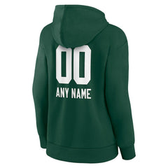 Green Bay Packers Women's Personalized Name & Number Team Wordmark Pullover Hoodie Green