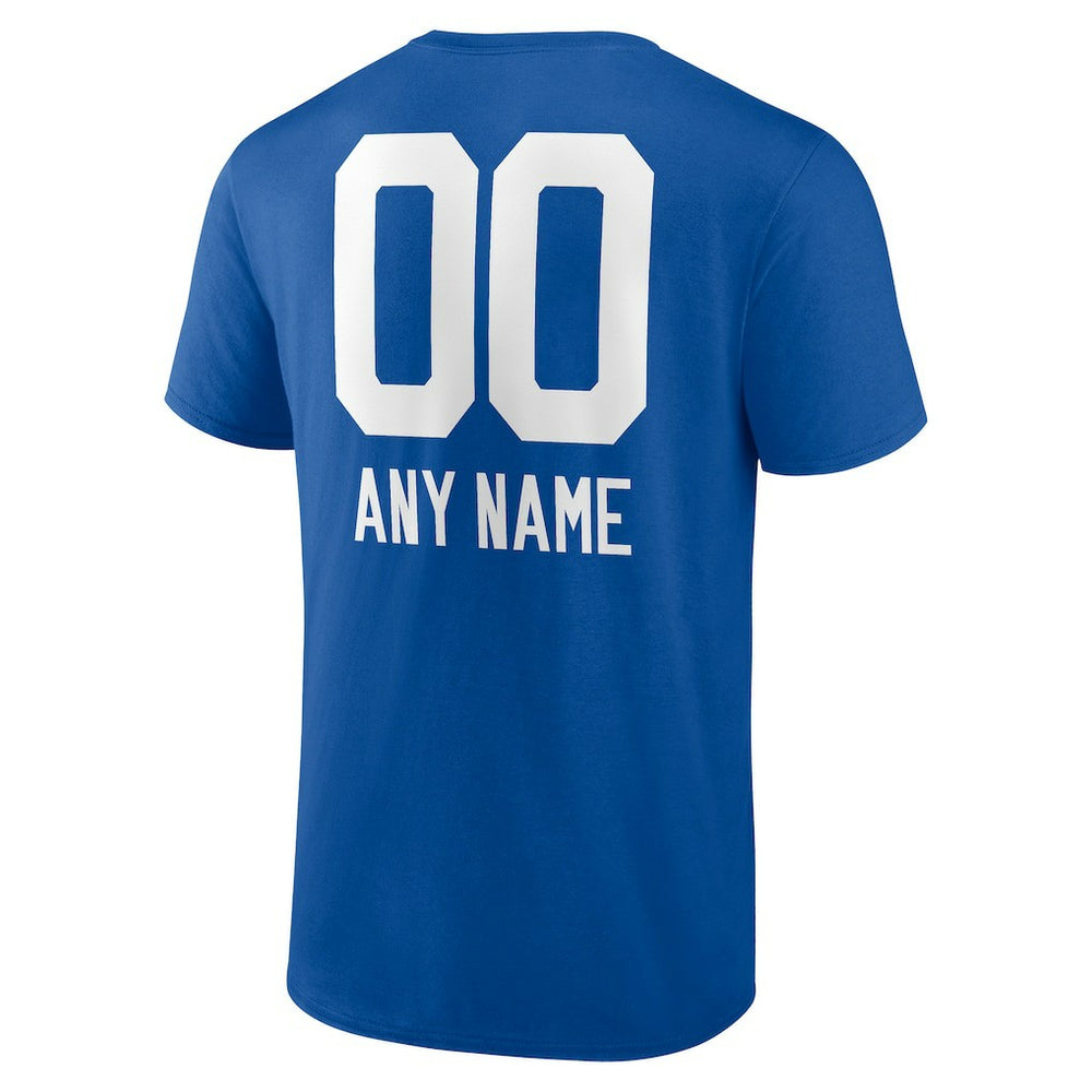 Indianapolis Colts Personalized Name & Number Team Wordmark T-Shirt Royal