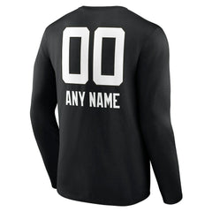 Jacksonville Jaguars Personalized Name & Number Team Wordmark Long Sleeve T-Shirt Black