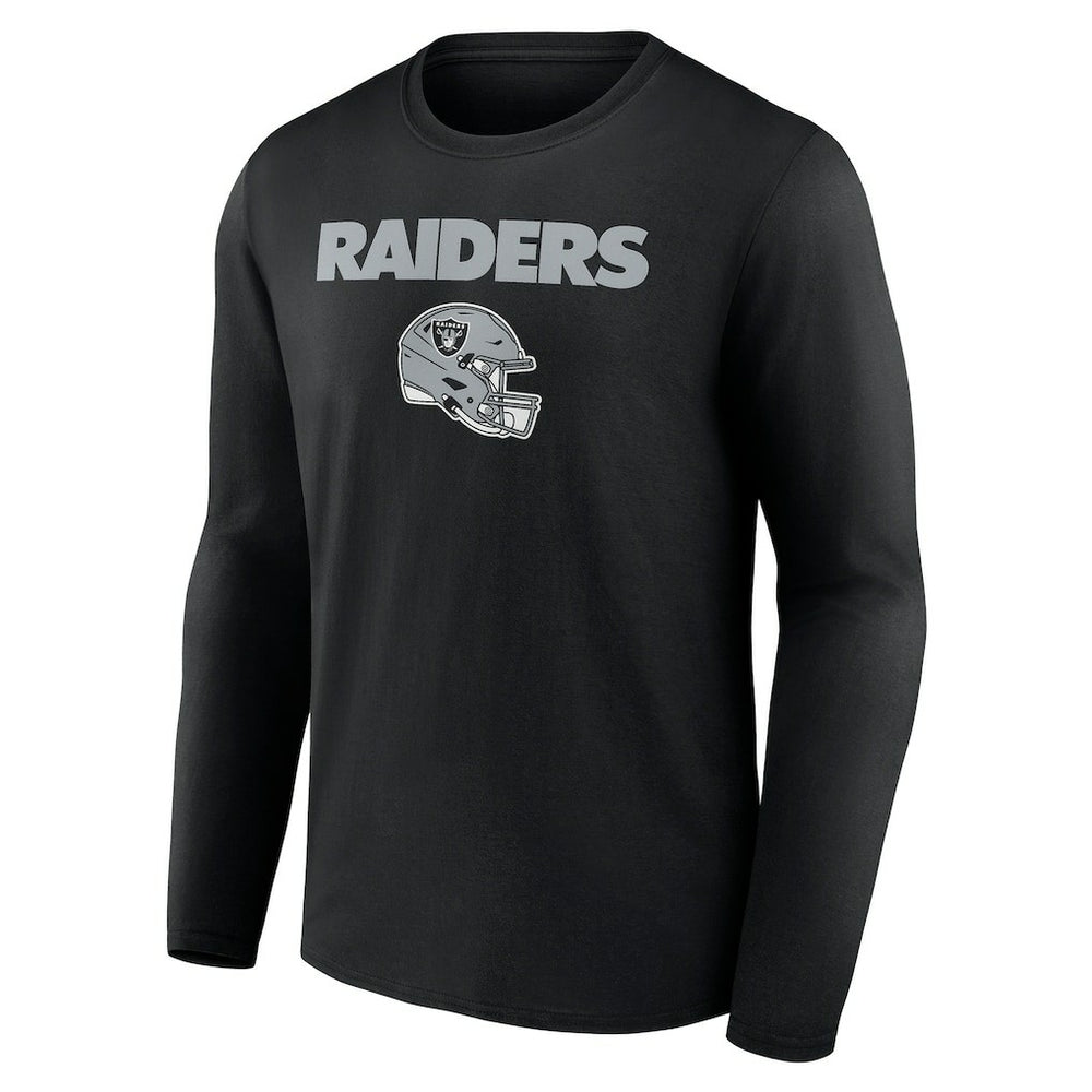 Las Vegas Raiders Personalized Name & Number Team Wordmark Long Sleeve T-Shirt Black