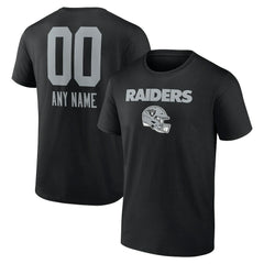 Las Vegas Raiders Personalized Name & Number Team Wordmark T-Shirt Black
