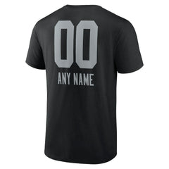 Las Vegas Raiders Personalized Name & Number Team Wordmark T-Shirt Black