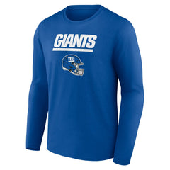 New York Giants Personalized Name & Number Team Wordmark Long Sleeve T-Shirt Royal