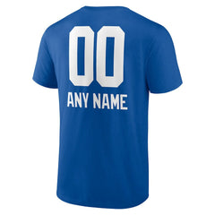 New York Giants Personalized Name & Number Team Wordmark T-Shirt Royal