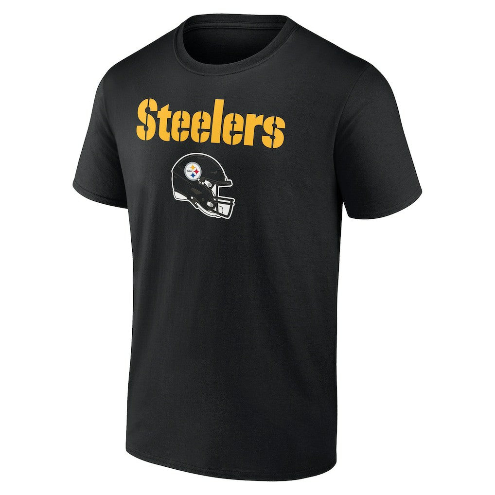 Pittsburgh Steelers Personalized Name & Number Team Wordmark T-Shirt Black