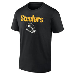 Pittsburgh Steelers Personalized Name & Number Team Wordmark T-Shirt Black