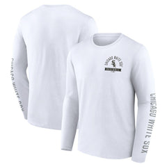 Chicago White Sox Fanatics Press Box Long Sleeve T-Shirt - White - Fanatics Online