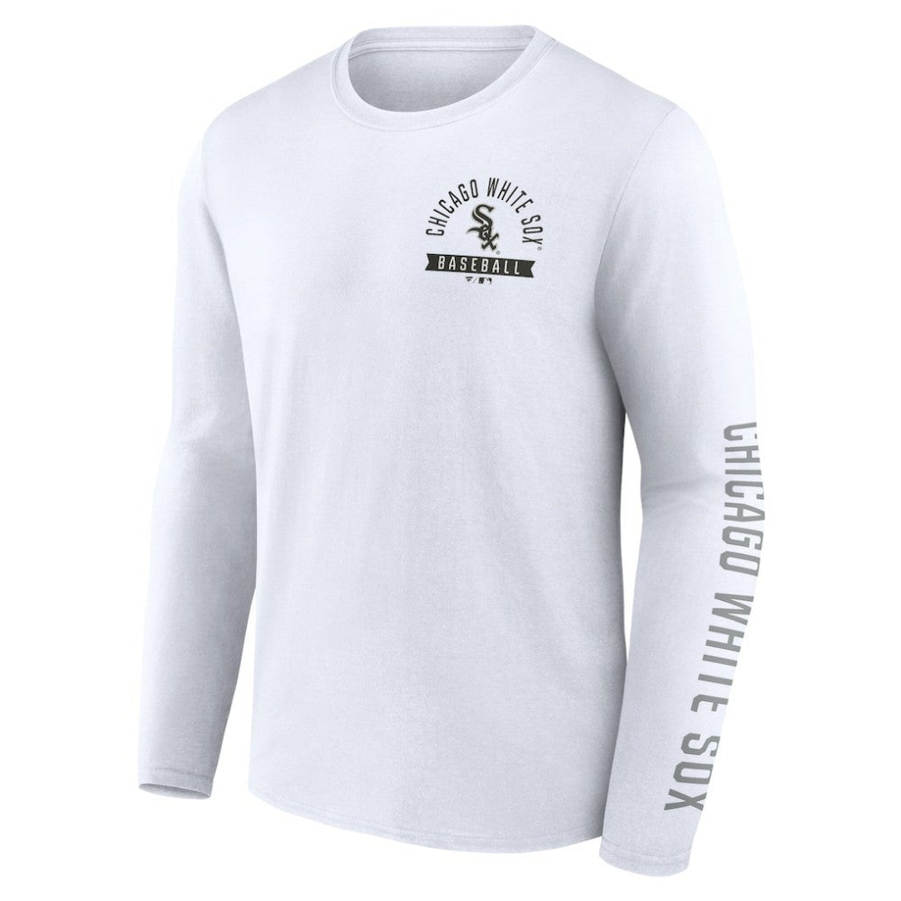 Chicago White Sox Fanatics Press Box Long Sleeve T-Shirt - White - Fanatics Online