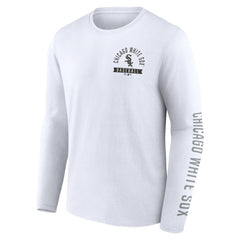 Chicago White Sox Fanatics Press Box Long Sleeve T-Shirt - White - Fanatics Online