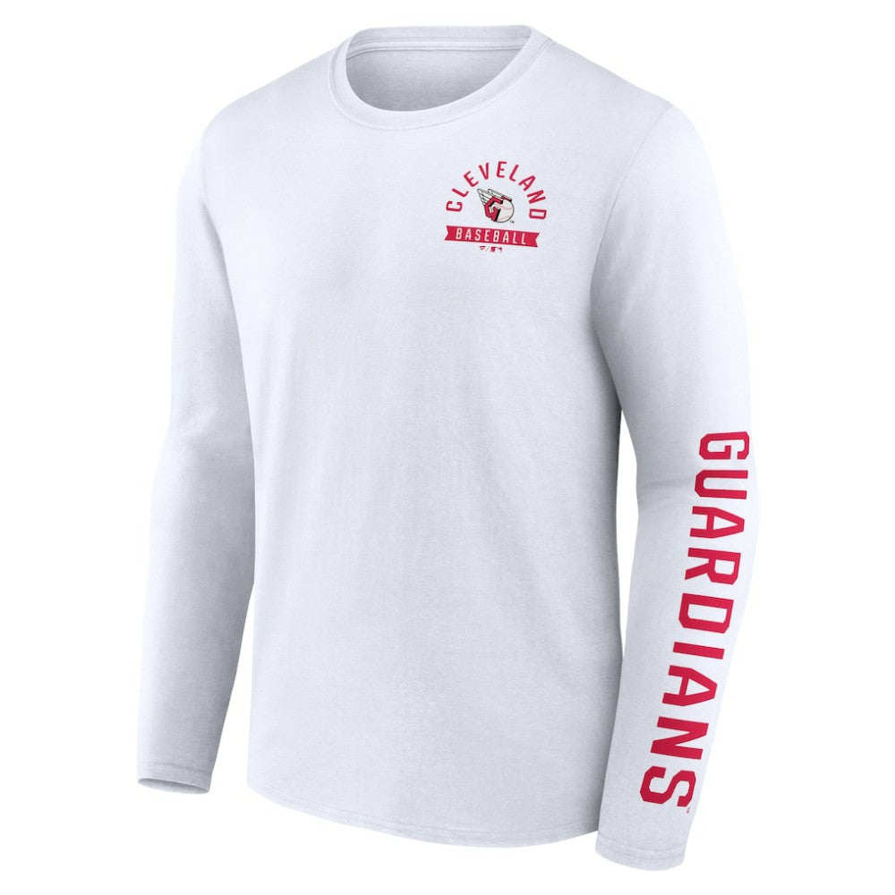 Cleveland Guardians Fanatics Press Box Long Sleeve T-Shirt - White - Fanatics Online