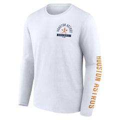 Houston Astros Fanatics Press Box Long Sleeve T-Shirt - White - Fanatics Lifestyle