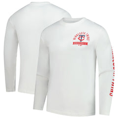 Minnesota Twins Fanatics Press Box Long Sleeve T-Shirt - White - Fanatics on Sale