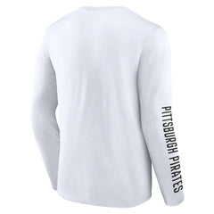 Pittsburgh Pirates Fanatics Press Box Long Sleeve T-Shirt - White - Fanatics Discount