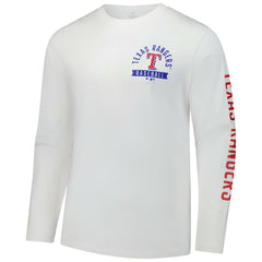 Texas Rangers Fanatics Press Box Long Sleeve T-Shirt - White - Fanatics Sale