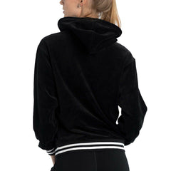 Philadelphia 76ers Lusso Women's Nellie Oversized Velour Pullover Hoodie Black