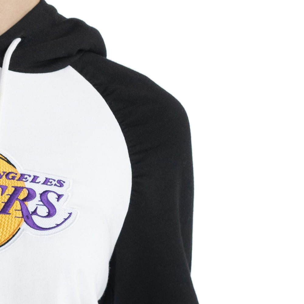 Los Angeles Lakers Lusso Women's Marlowe Tri-Blend Raglan Pullover Hoodie White