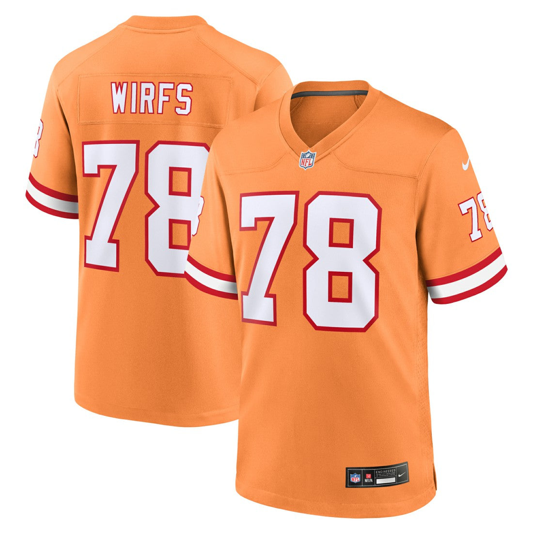 Nike Tristan Wirfs Tampa Bay Buccaneers Alternate Game Jersey Orange