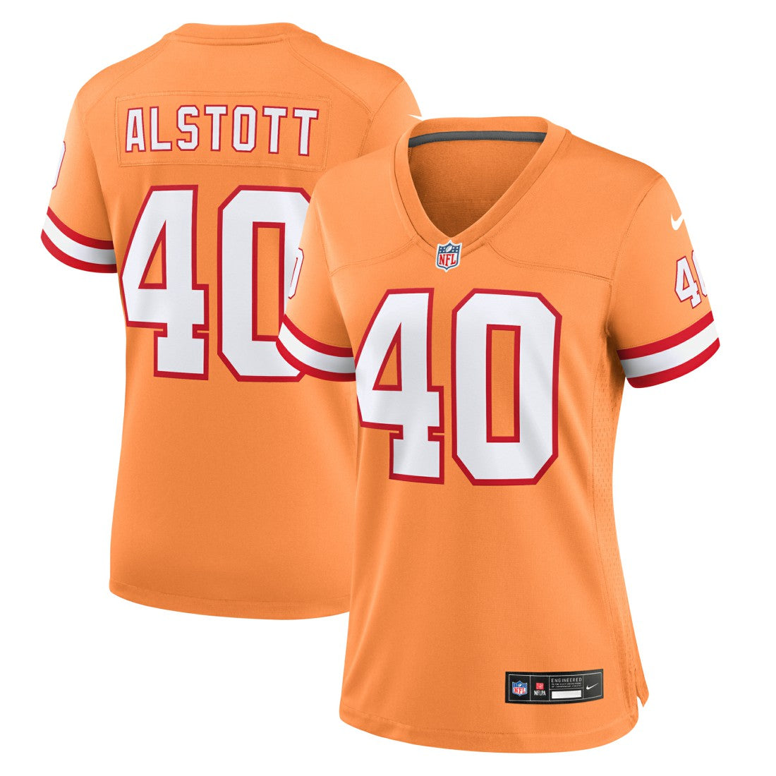 Nike Mike Alstott Tampa Bay Buccaneers Women's Throwback Game Jersey Orange