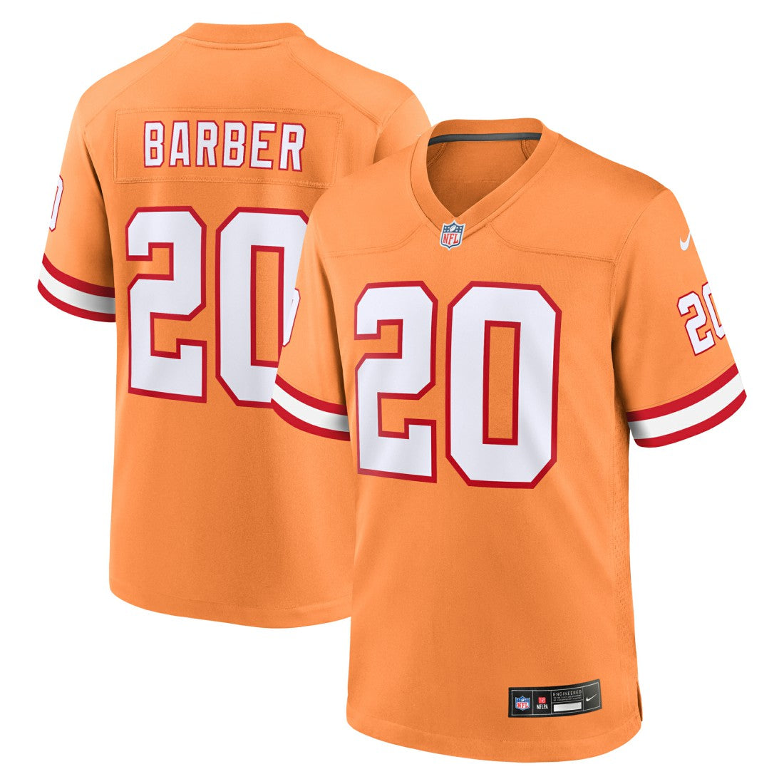 Nike Ronde Barber Tampa Bay Buccaneers Retired Player Alternate Game Jersey Orange