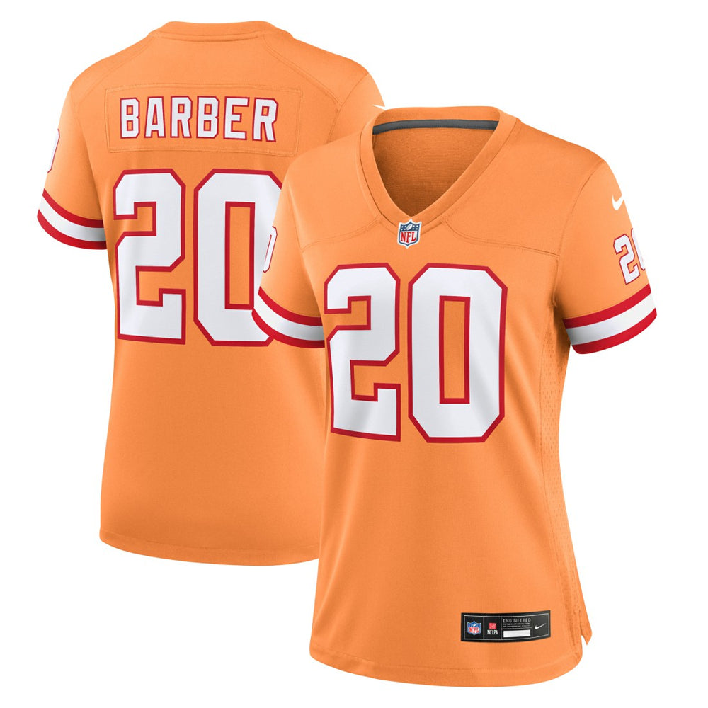 Nike Ronde Barber Tampa Bay Buccaneers Women's Throwback Game Jersey Orange