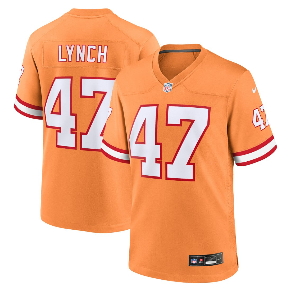 Nike John Lynch Tampa Bay Buccaneers Throwback Game Jersey Orange