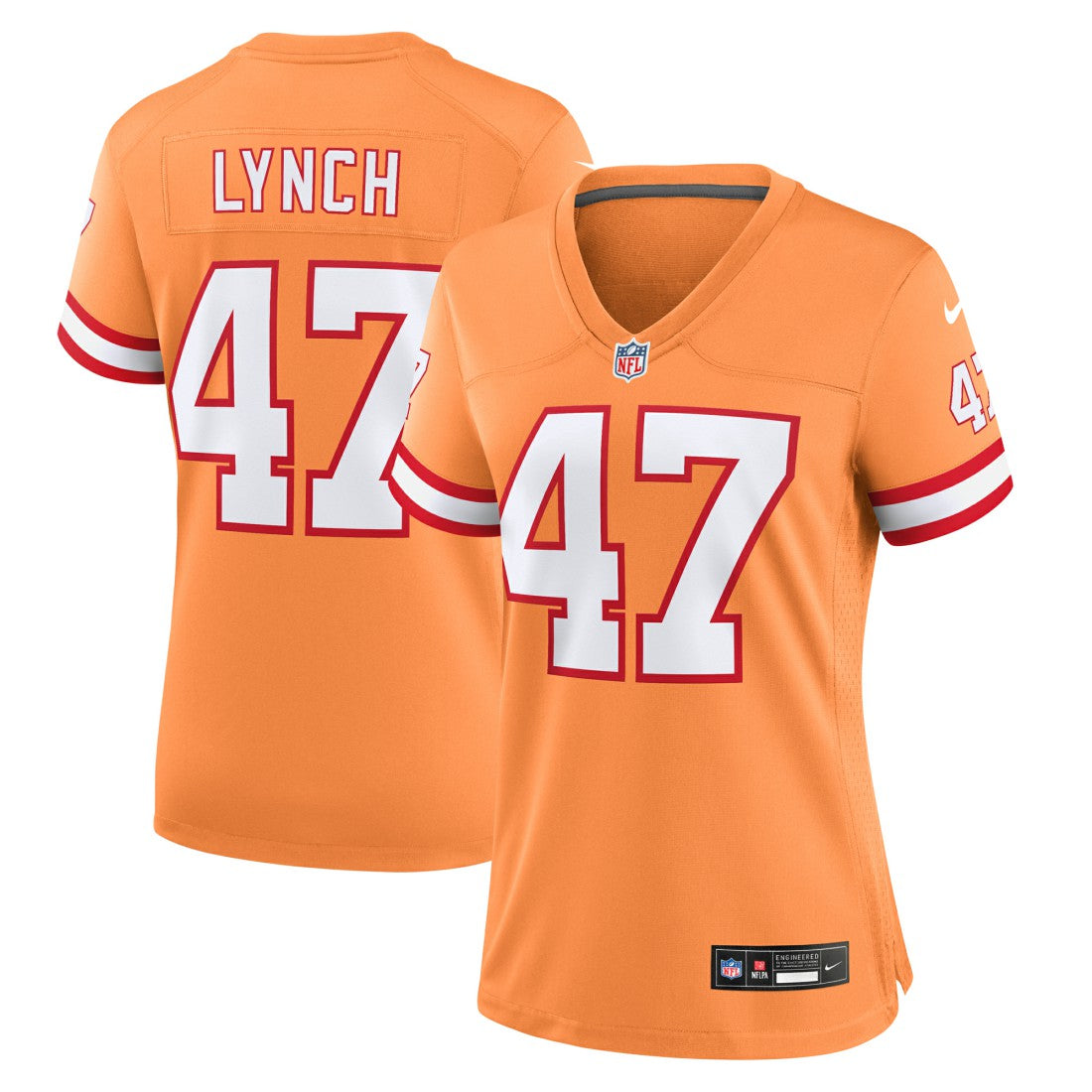 Nike John Lynch Tampa Bay Buccaneers Women's Throwback Game Jersey Orange
