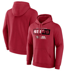Fanatics San Francisco 49ers NFL x Bud Light Pullover Hoodie Scarlet