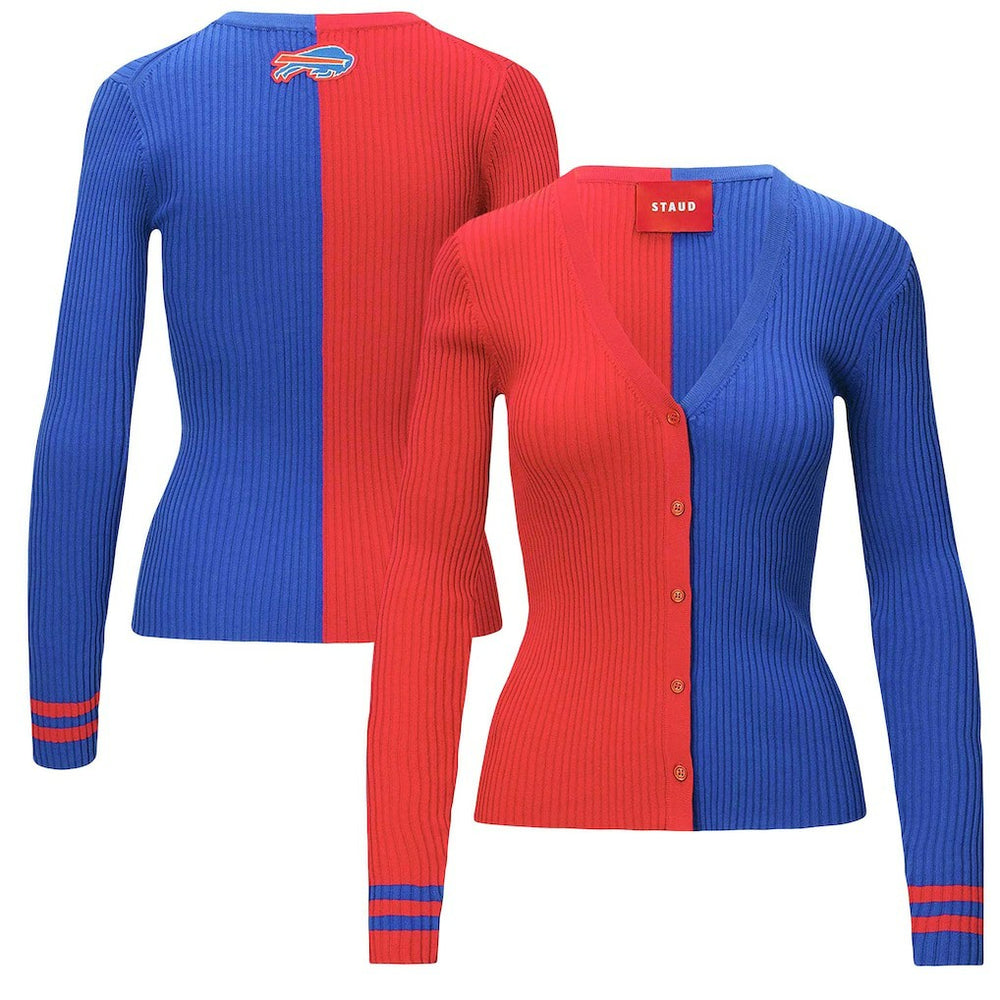 Buffalo Bills STAUD Women's Cargo Sweater Red/Royal