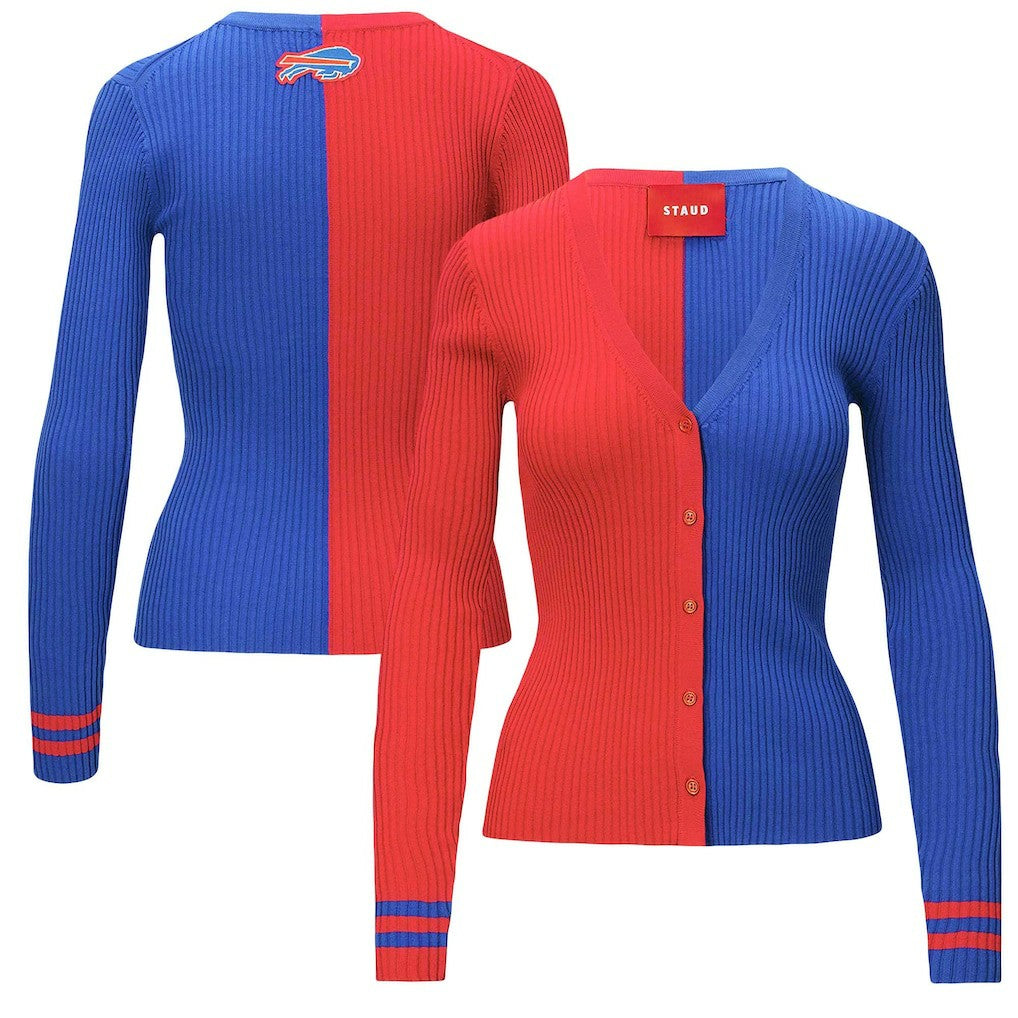 Buffalo Bills STAUD Women's Cargo Sweater Red/Royal