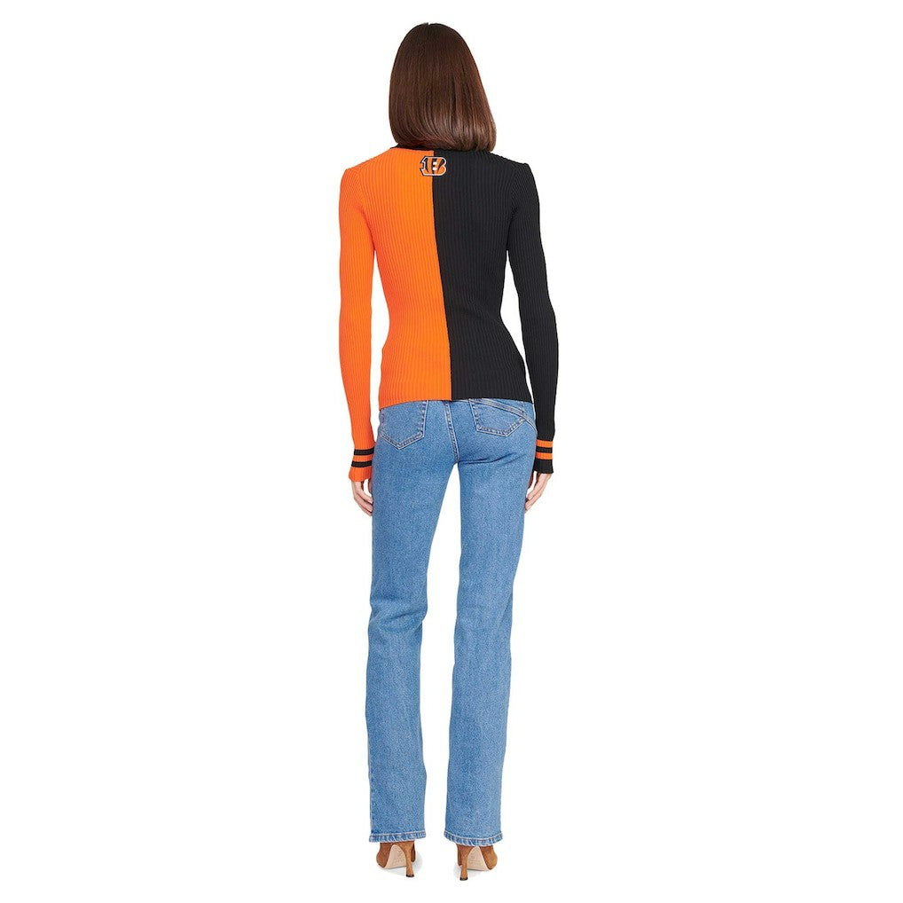 Cincinnati Bengals STAUD Women's Cargo Sweater Black/Orange