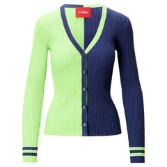 Seattle Seahawks STAUD Women's Cargo Sweater Neon Green/Navy