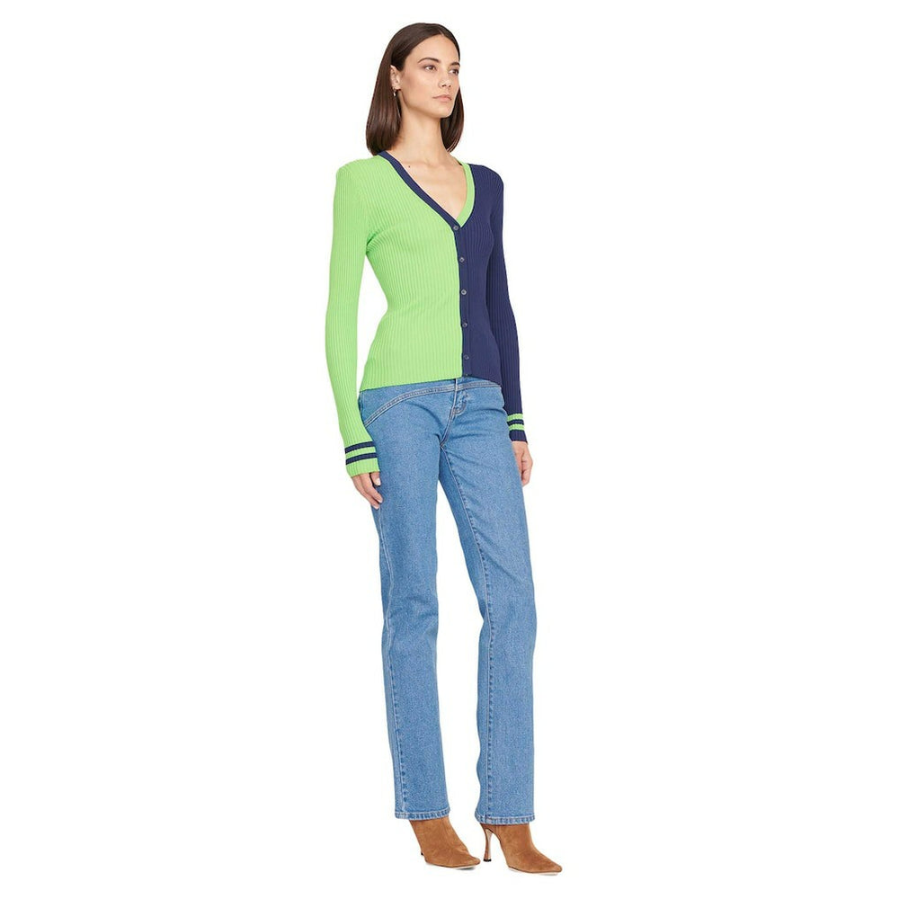 Seattle Seahawks STAUD Women's Cargo Sweater Neon Green/Navy