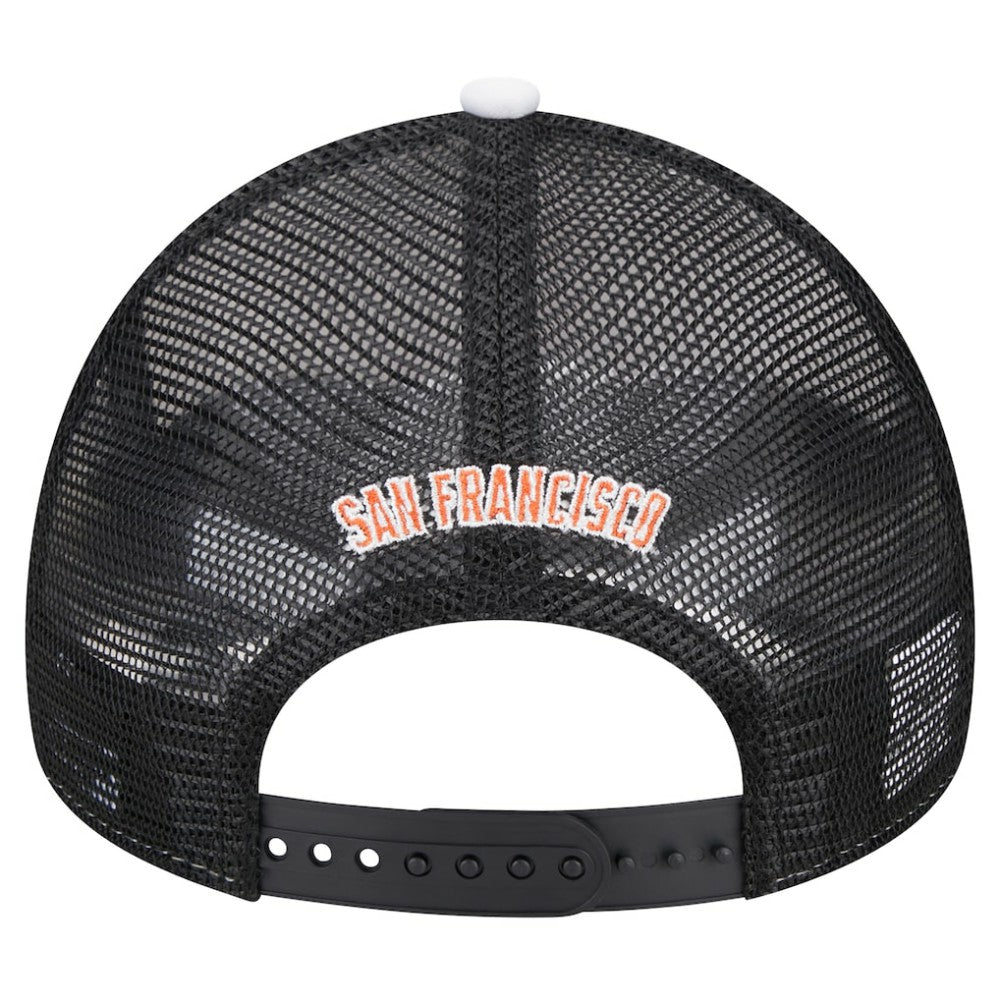 San Francisco Giants New Era Spring Training Circle Foam A-Frame 9FORTY Trucker Adjustable Hat - White/Black - New Era Sale