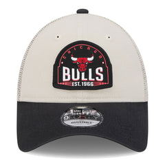 Chicago Bulls Throwback Patch Trucker 9FORTY Adjustable Hat Khaki/Black | New Era discount