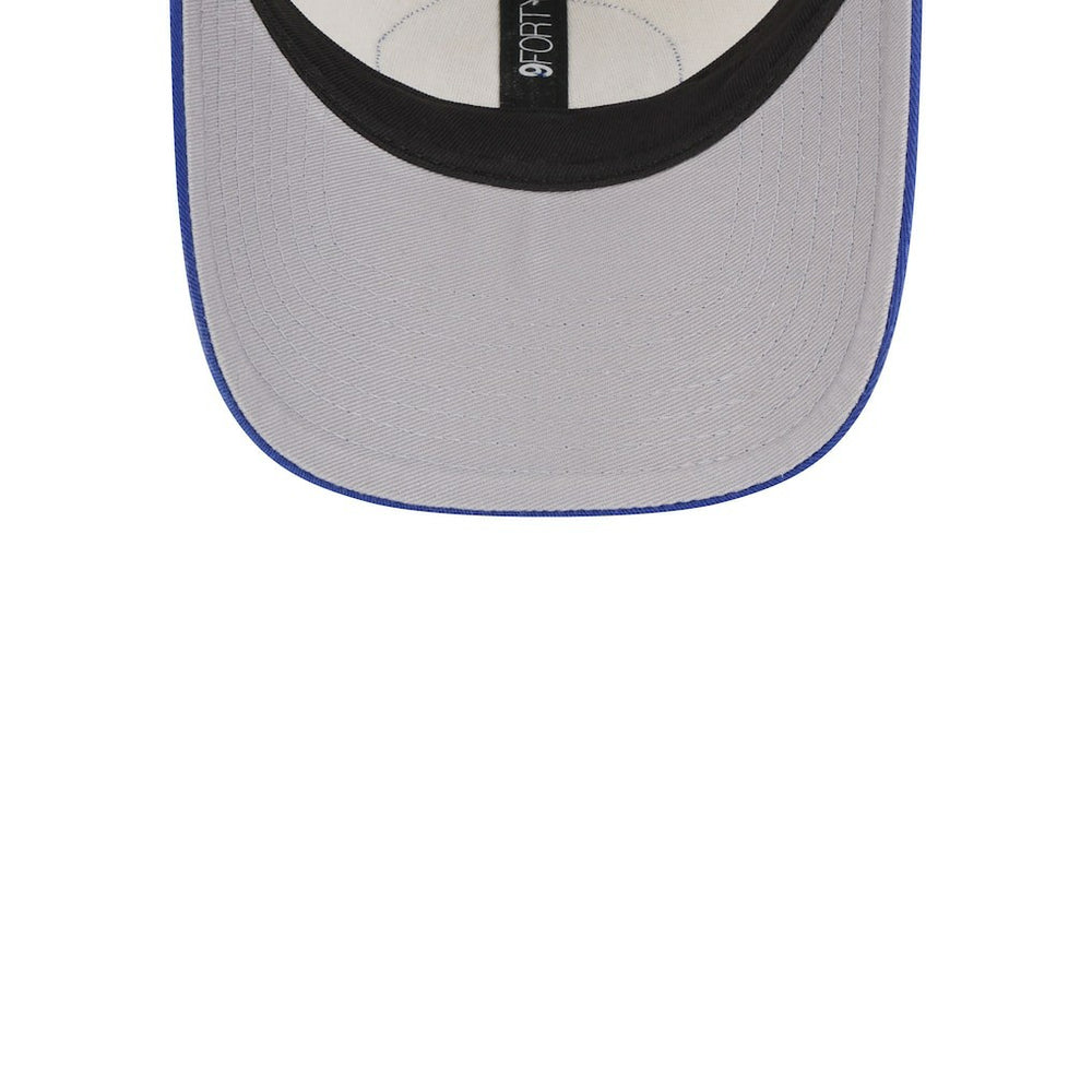 Golden State Warriors Throwback Patch Trucker 9FORTY Adjustable Hat for sale Khaki/Royal | New Era outlet